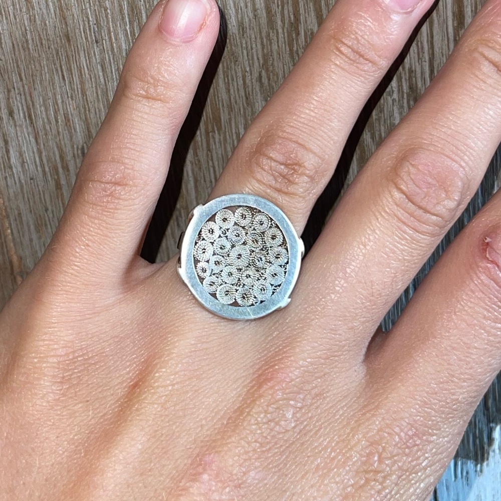 Dalia STERLING Silver Ring with Intricate Design